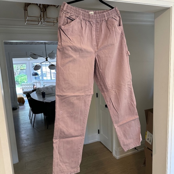 Men's-Urban Outfitters BDG Pink-Lilac Cotton Relaxed Fit Painter Pants - Size L - Picture 2 of 16